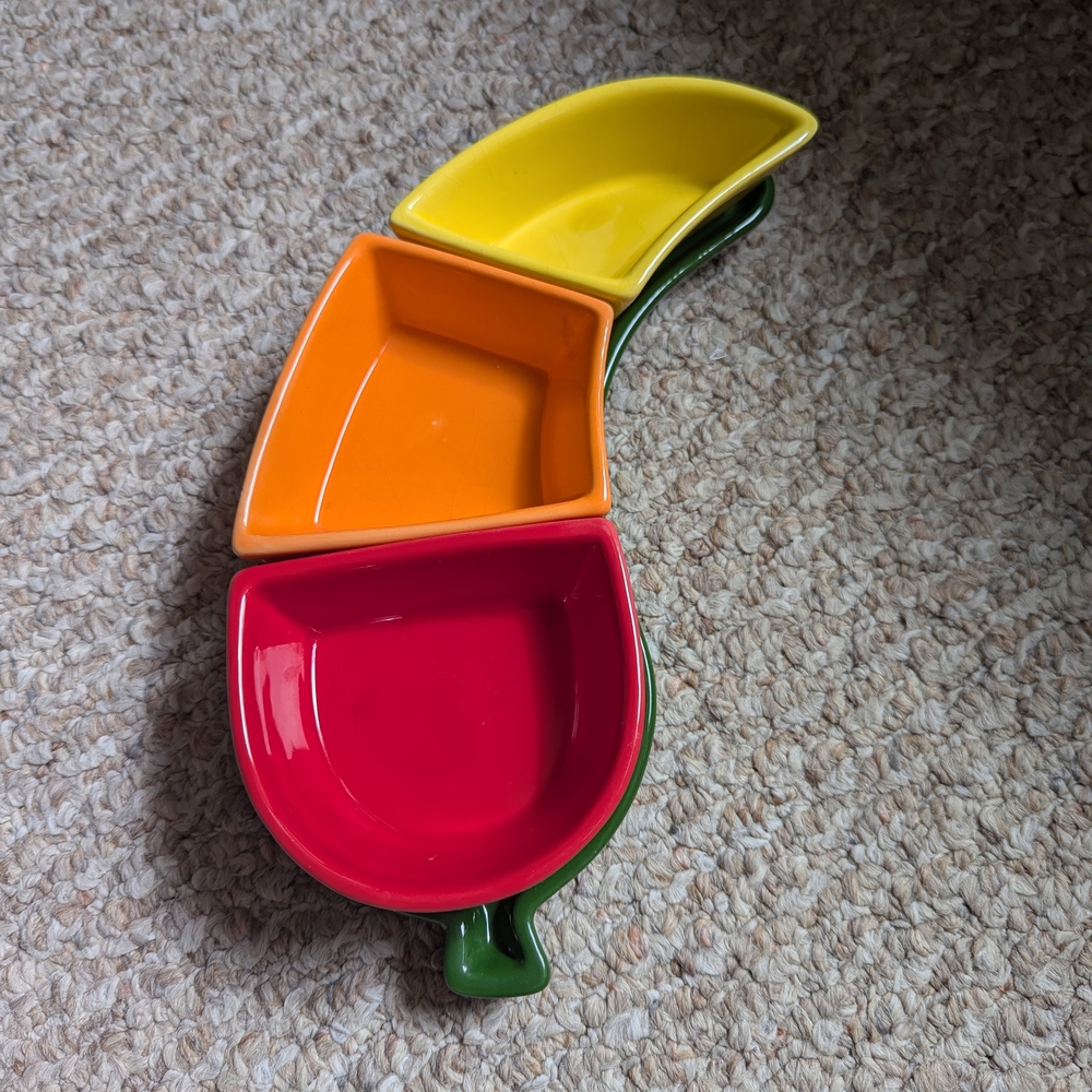 Pepper Shape Snack Tray Set